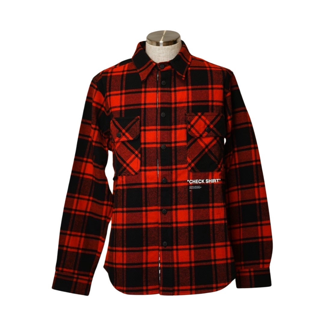 Off-White Red Check Shirt - Size M