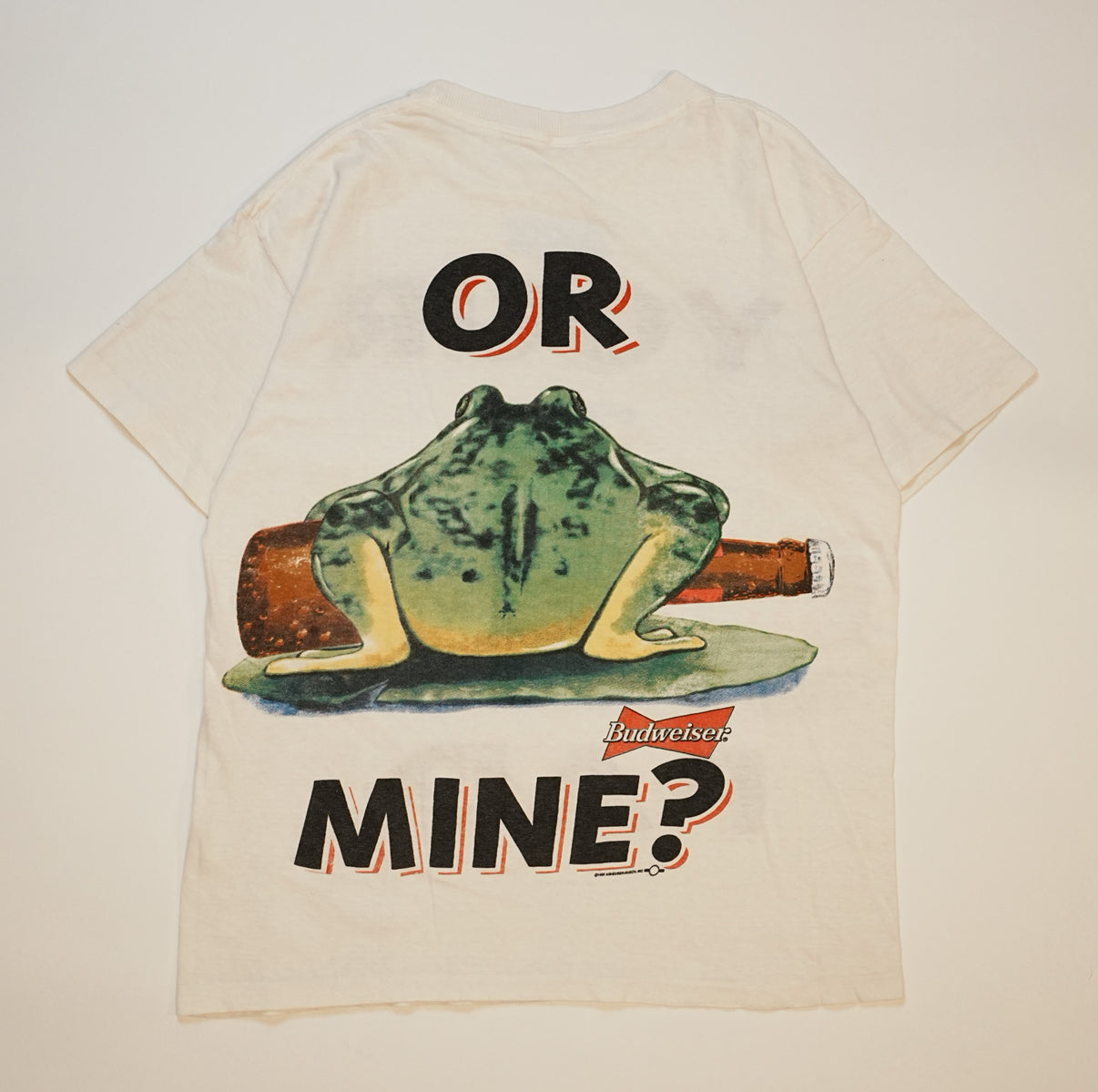 Budweiser 1995 FROG LINK PRINT YOUR PAD OR MINE ? WHITE (k_0606)