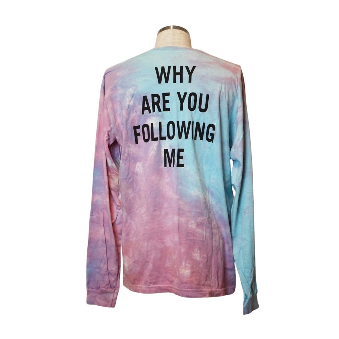 Herman Homme Tie Dye Pattern Rong Sleeve T-Shirt - Size XL