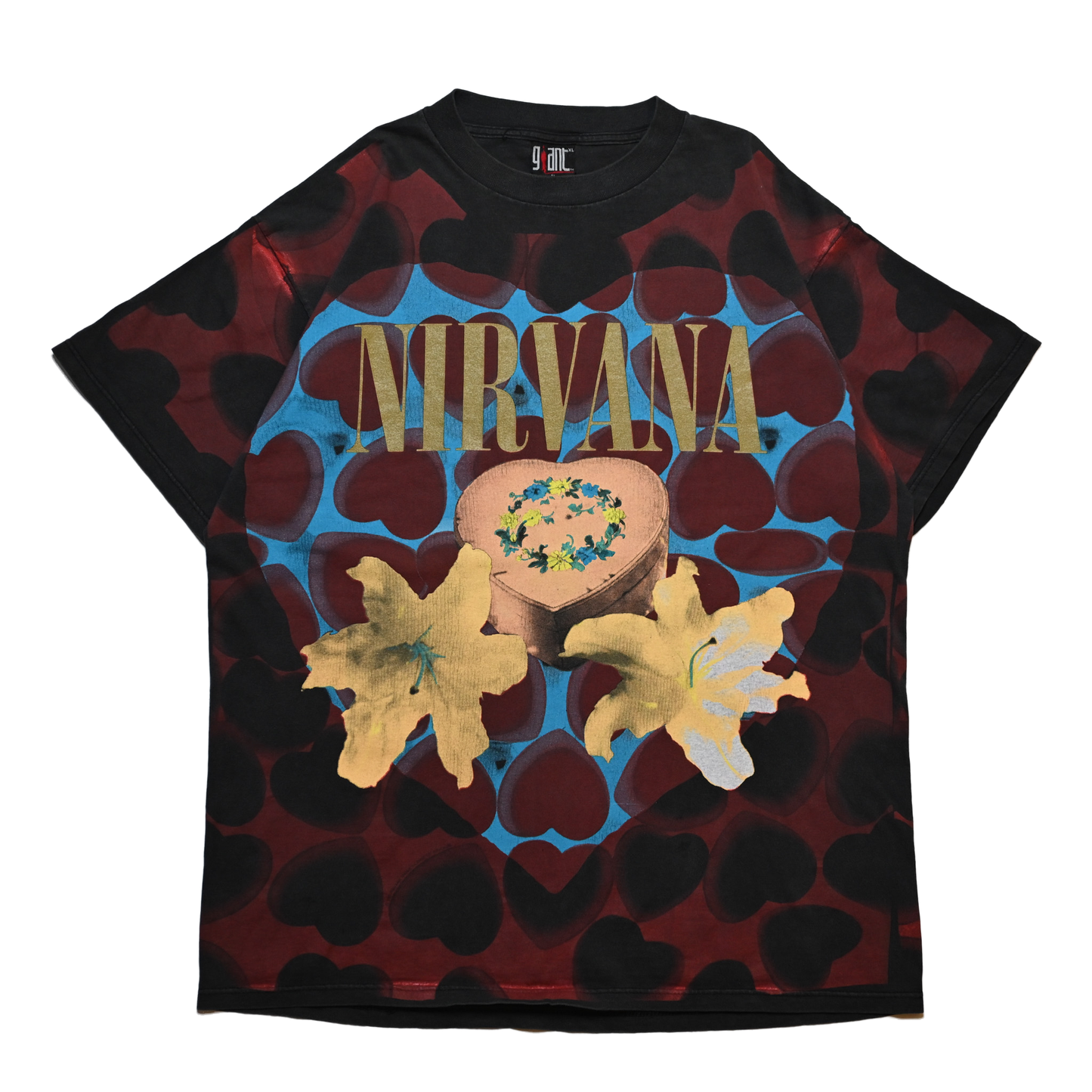 NIRVANA HEART SHAPED BOX GIANT BY TULTEX XL