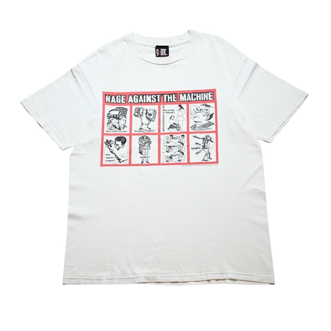 RAGE AGAINST THE MACHINE BURBARA KRUGER WHITE GIANT L-XL (p_1102)