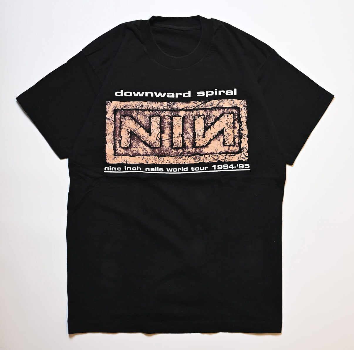 NINE INCH NAILS DOWNWARD SPIRAL WORLD TOUR 1994-1995 CUT TAG L-XL (k_1232)