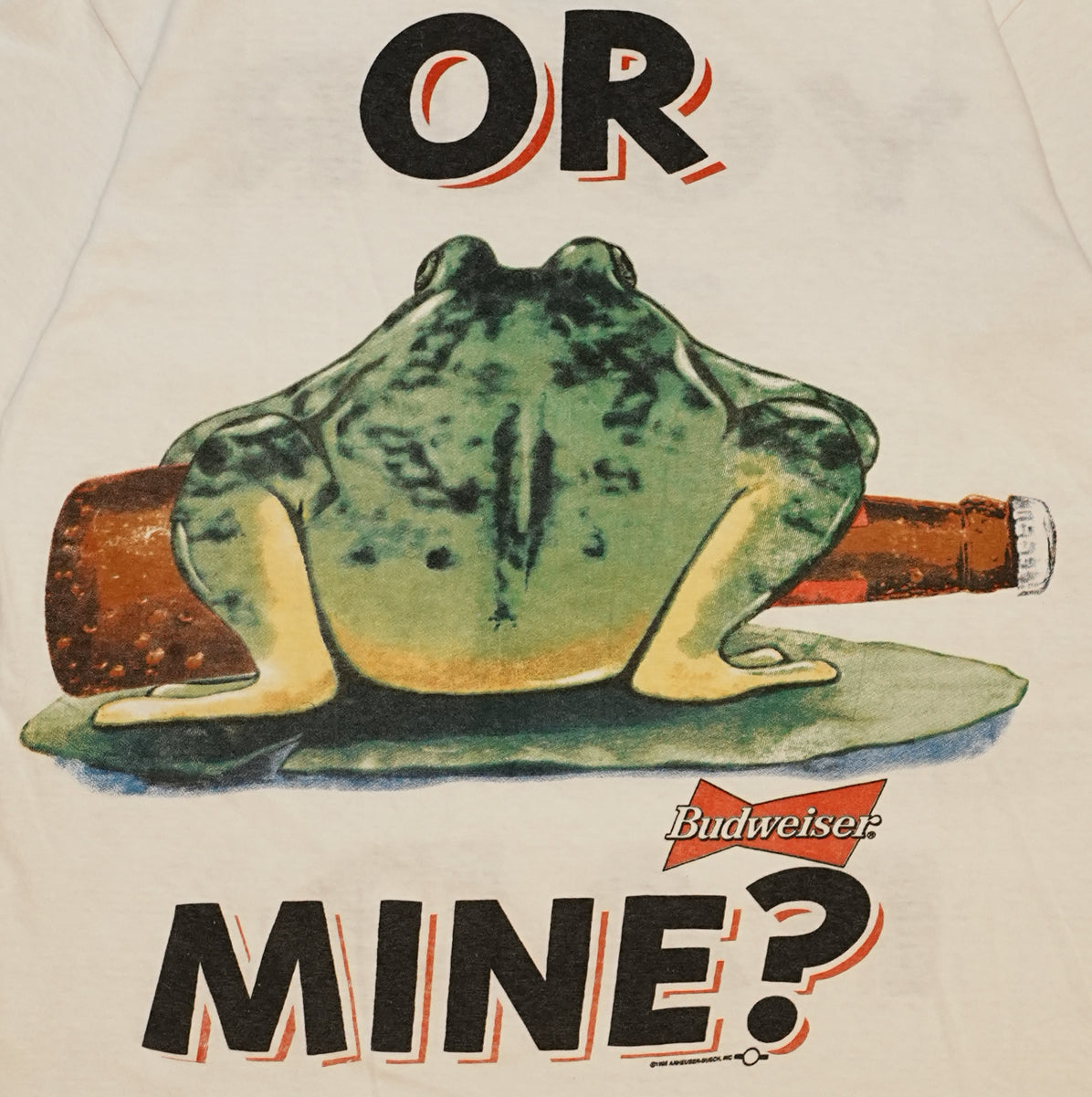 Budweiser 1995 FROG LINK PRINT YOUR PAD OR MINE ? WHITE (k_0606)