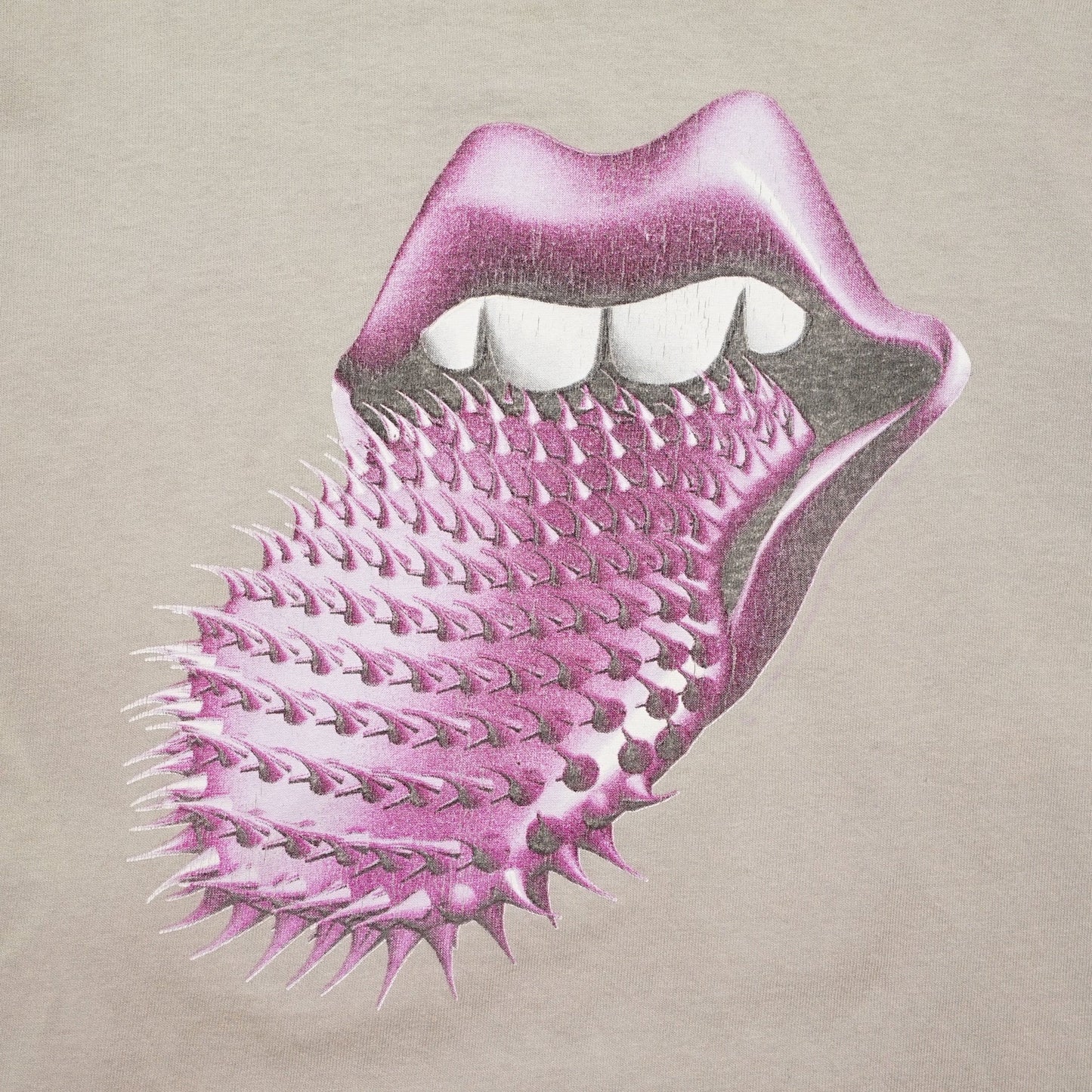 ROLLING STONES PURPLE LIP SPIKE TONGUE VOODOO LOUNGE CHARCOAL BROCKUM LARGE(b_001)