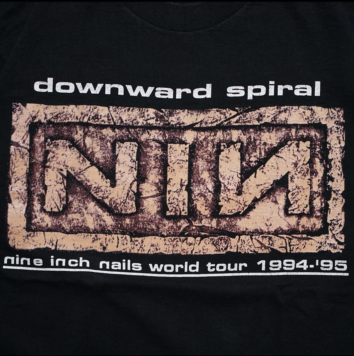 NINE INCH NAILS DOWNWARD SPIRAL WORLD TOUR 1994-1995 CUT TAG L-XL (k_1232)