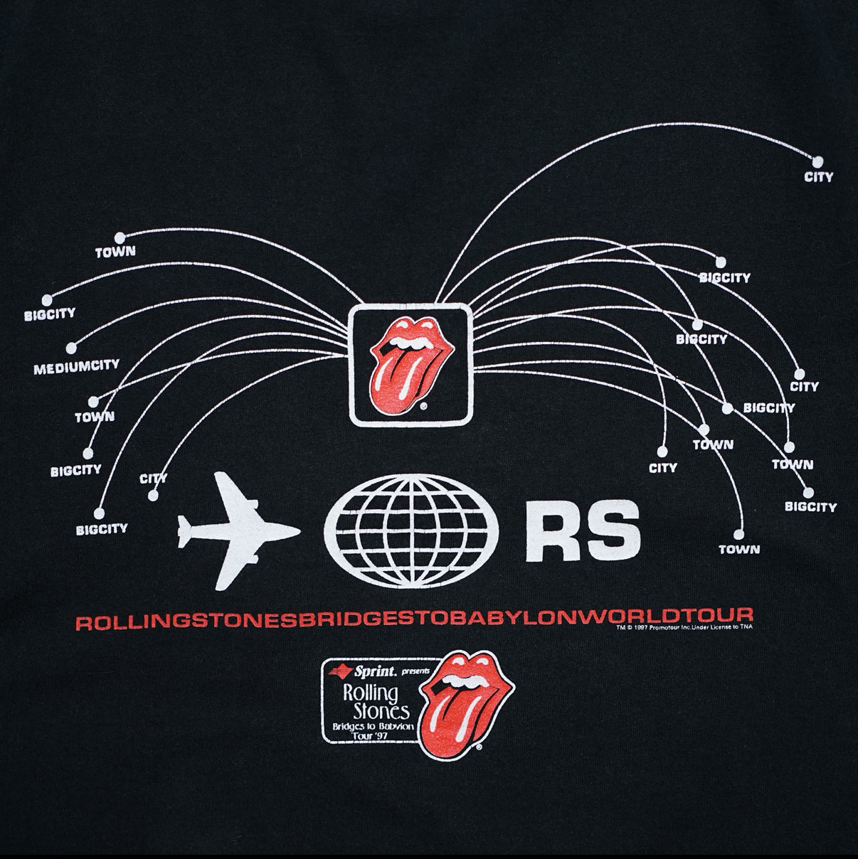 ROLLING STONES LIP & TONGUE BRIDGES TO BABYLON WORLD TOUR 1997 anvil XL (k_002)