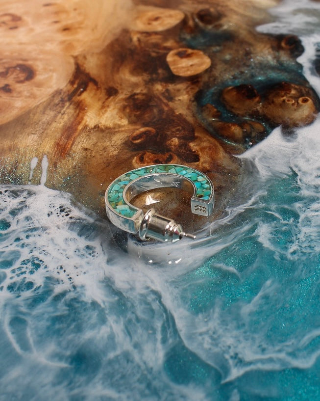 Turquoise Hoop Pierce(真鍮) 【受注期間】2026/5/15 20:00~2026/5/22 23:59