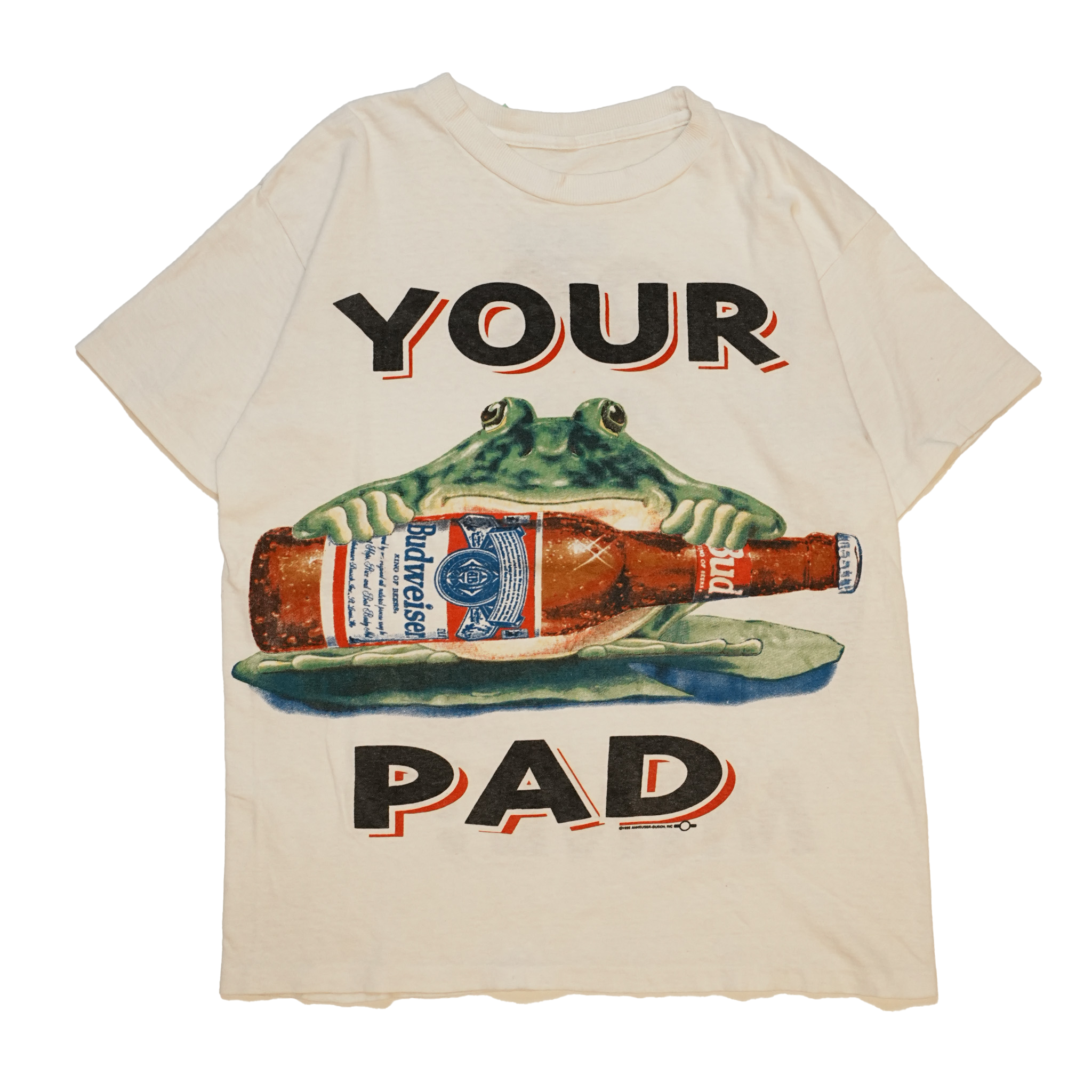 Budweiser 1995 FROG LINK PRINT YOUR PAD OR MINE ? WHITE (k_0606
