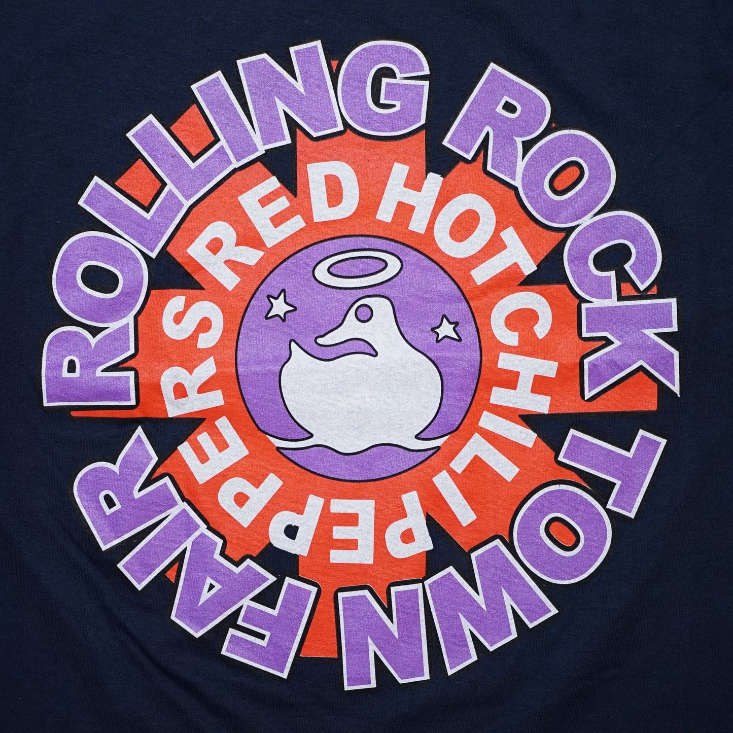 RED HOT CHILI PEPPERS ROLLING ROCK TOWN FAIR NAVY GILDAN XL (k_1123)