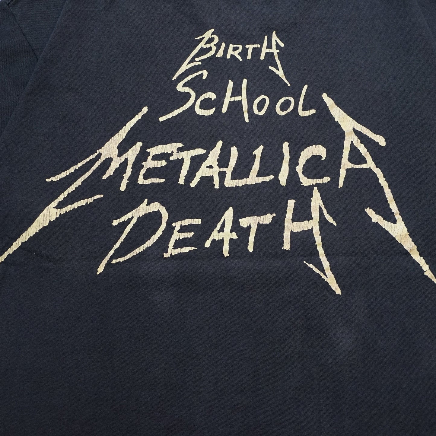 METALLICA 4 FACE MEMBER BIRTH SCHOOL METALLICA DEATH ORIGINAL XL FADE (k_1240)