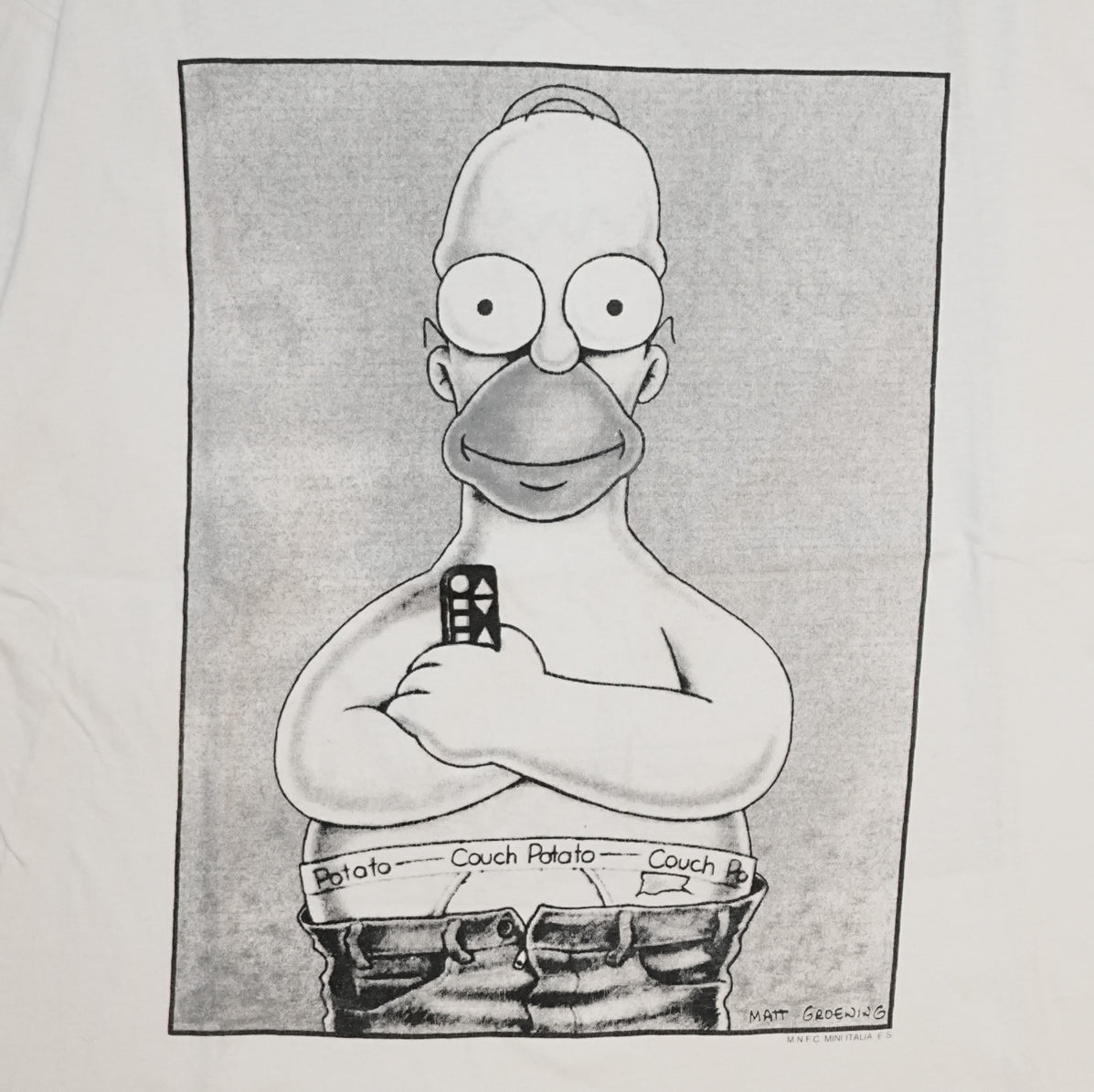 THE SIMPSONS CK PARODY HOMER WHITE XL (b_0618)