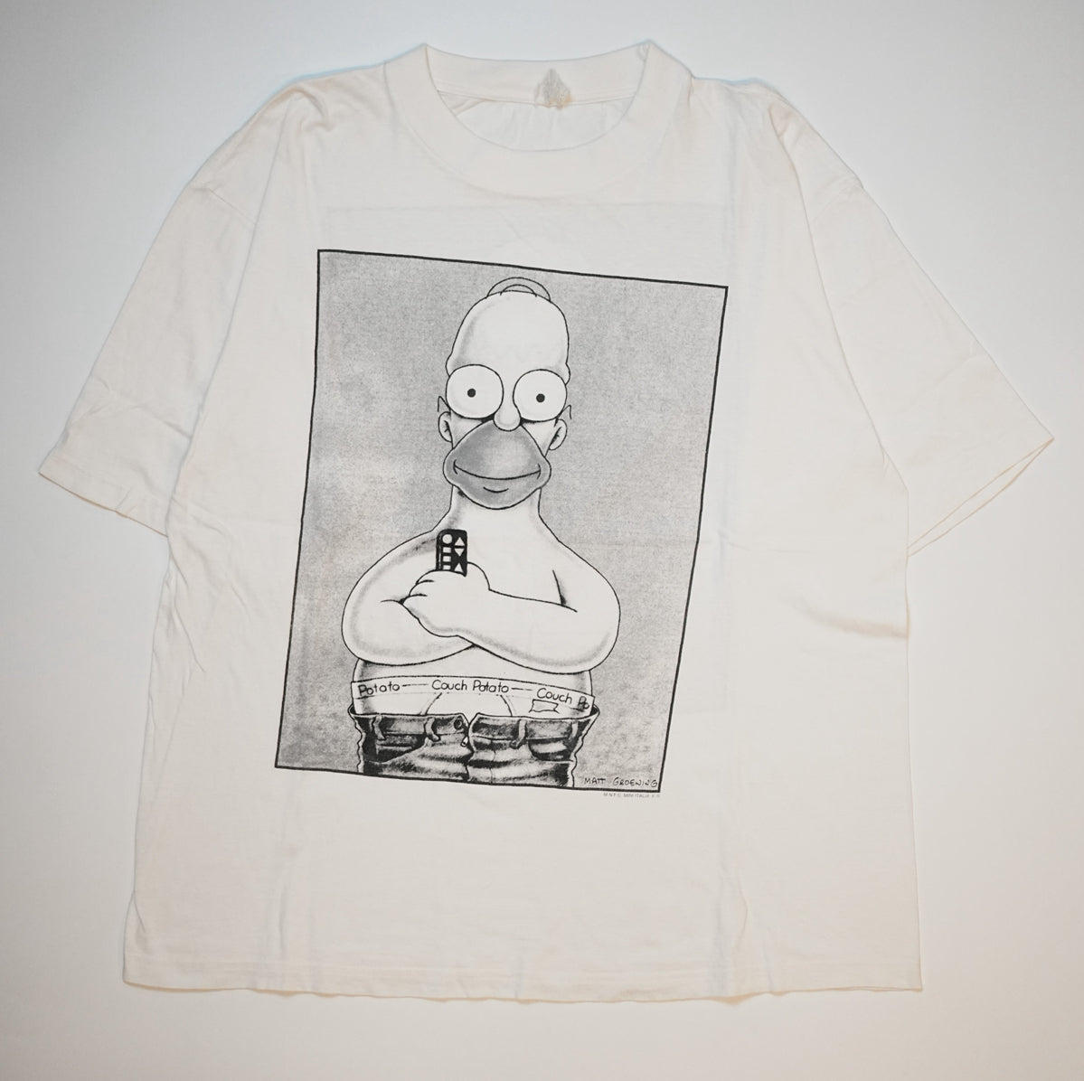 THE SIMPSONS CK PARODY HOMER WHITE XL (b_0618)