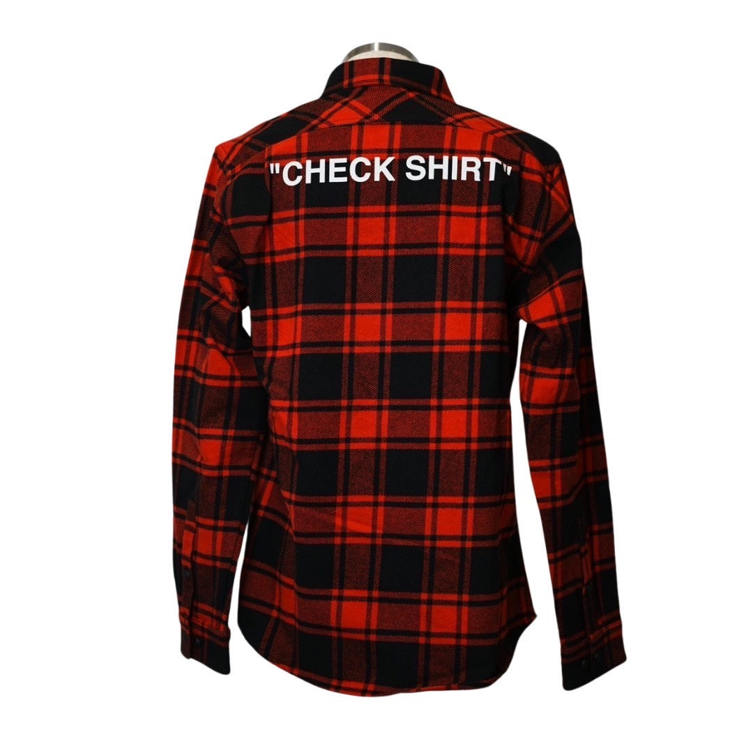 Off-White Red Check Shirt - Size M