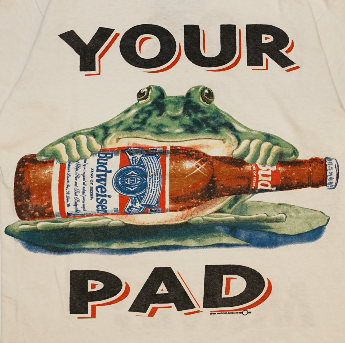 Budweiser 1995 FROG LINK PRINT YOUR PAD OR MINE ? WHITE (k_0606)