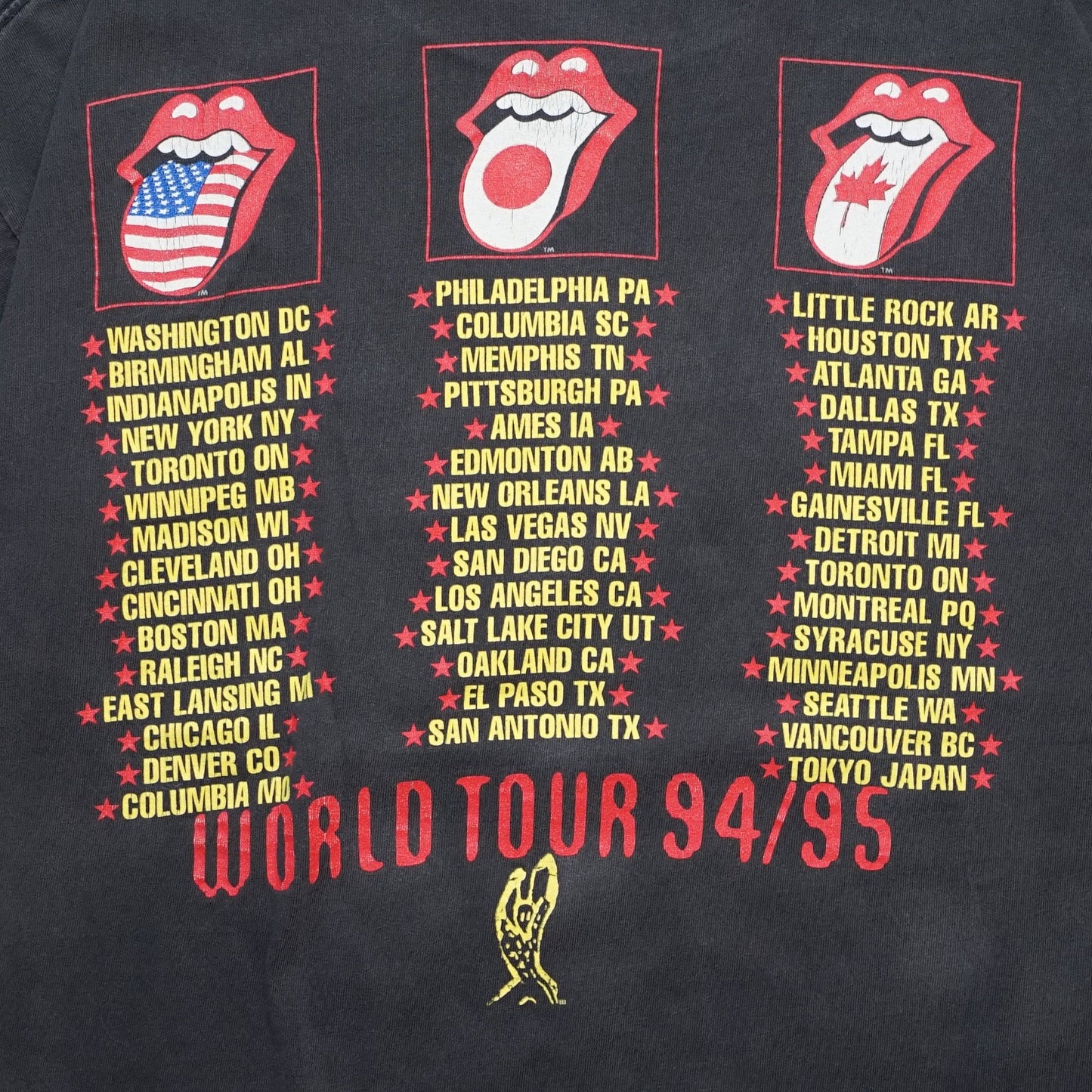 ROLLING STONES VOODOO LOUNGE NORTH AMERICAN TOUR BROCKUM XL FADE (b_1220)