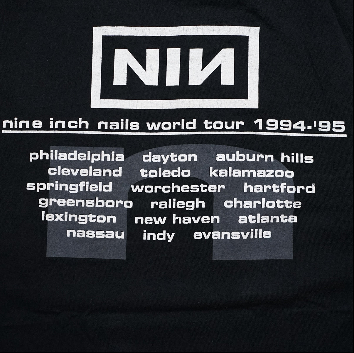 NINE INCH NAILS DOWNWARD SPIRAL WORLD TOUR 1994-1995 CUT TAG L-XL (k_1232)