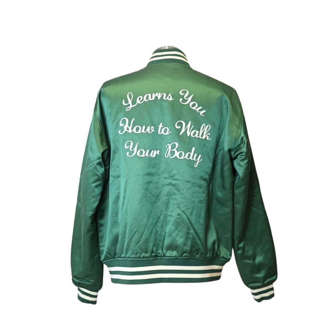 THE CUTRATE Jack STADIUM JACKET GREEN - Size L