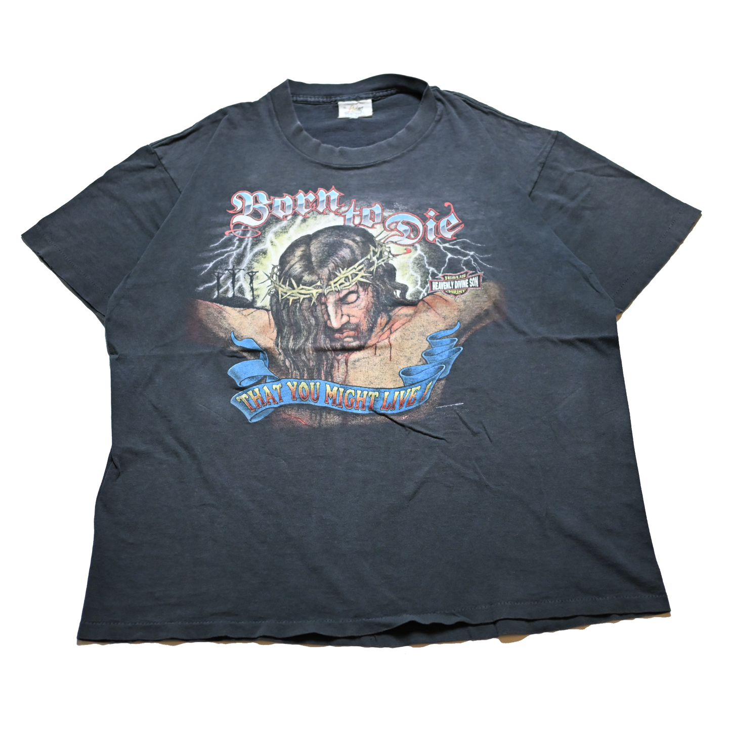 JESUS Born to Die THAT YOU MIGHT LIVE ! 1991 XL (oc_1110)
