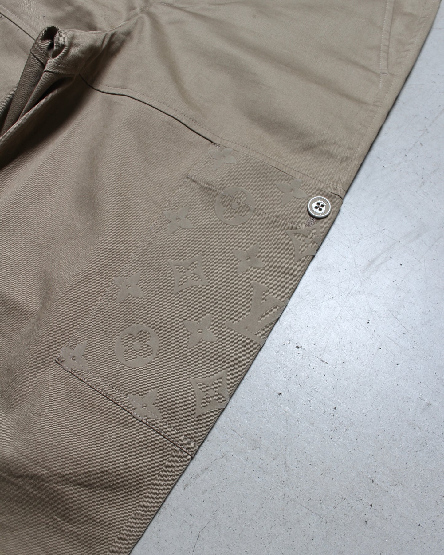 Louis Vuitton モノグラム フロックコットンワークパンツ 44