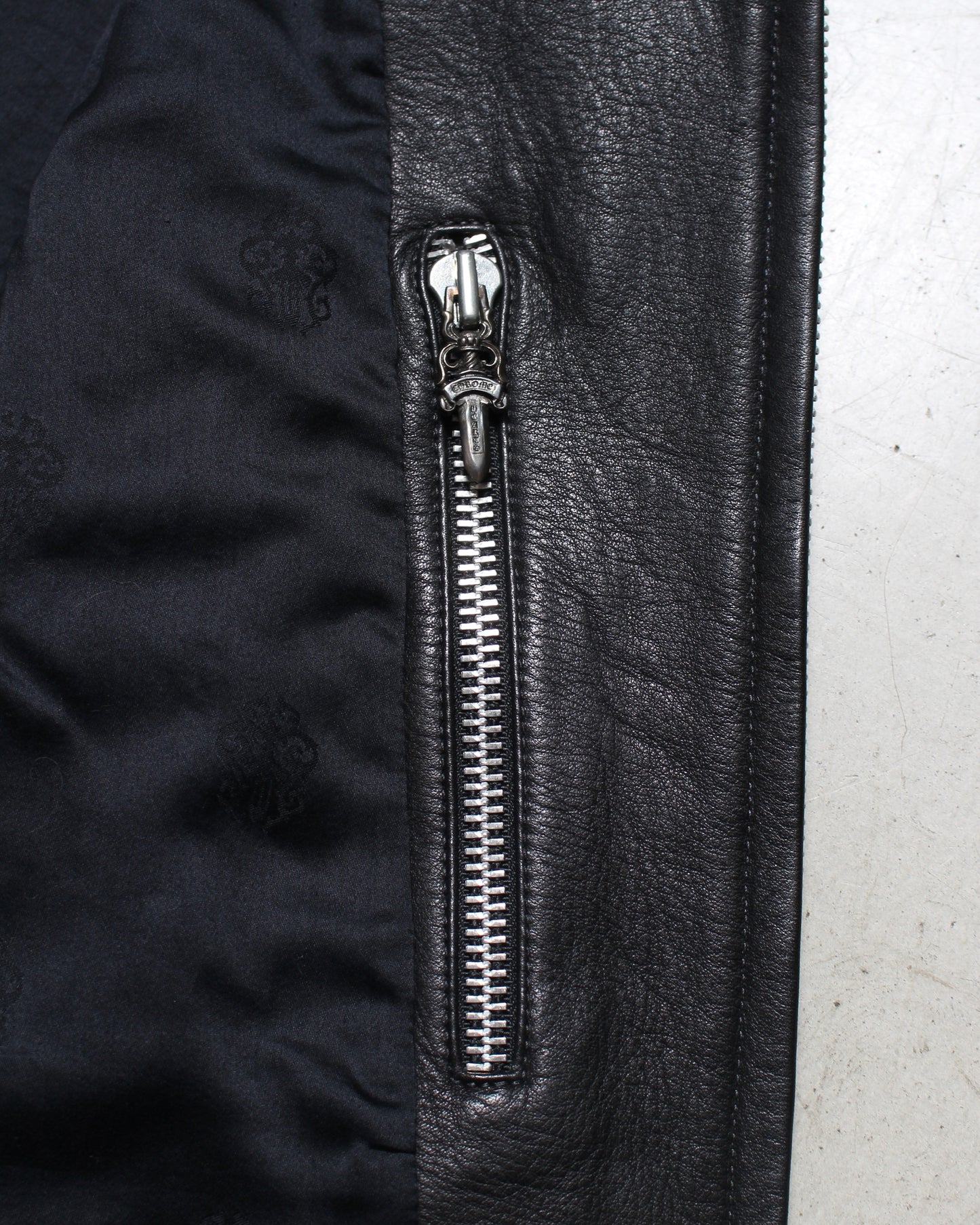 Chrome Hearts ダガージップ カウレザー シングル ライダースジャケット XS