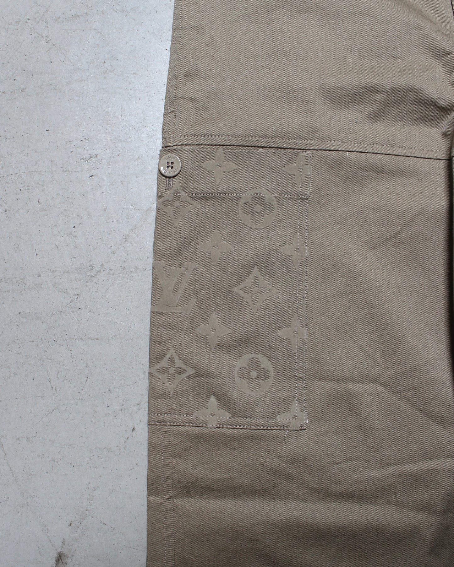 Louis Vuitton モノグラム フロックコットンワークパンツ 44