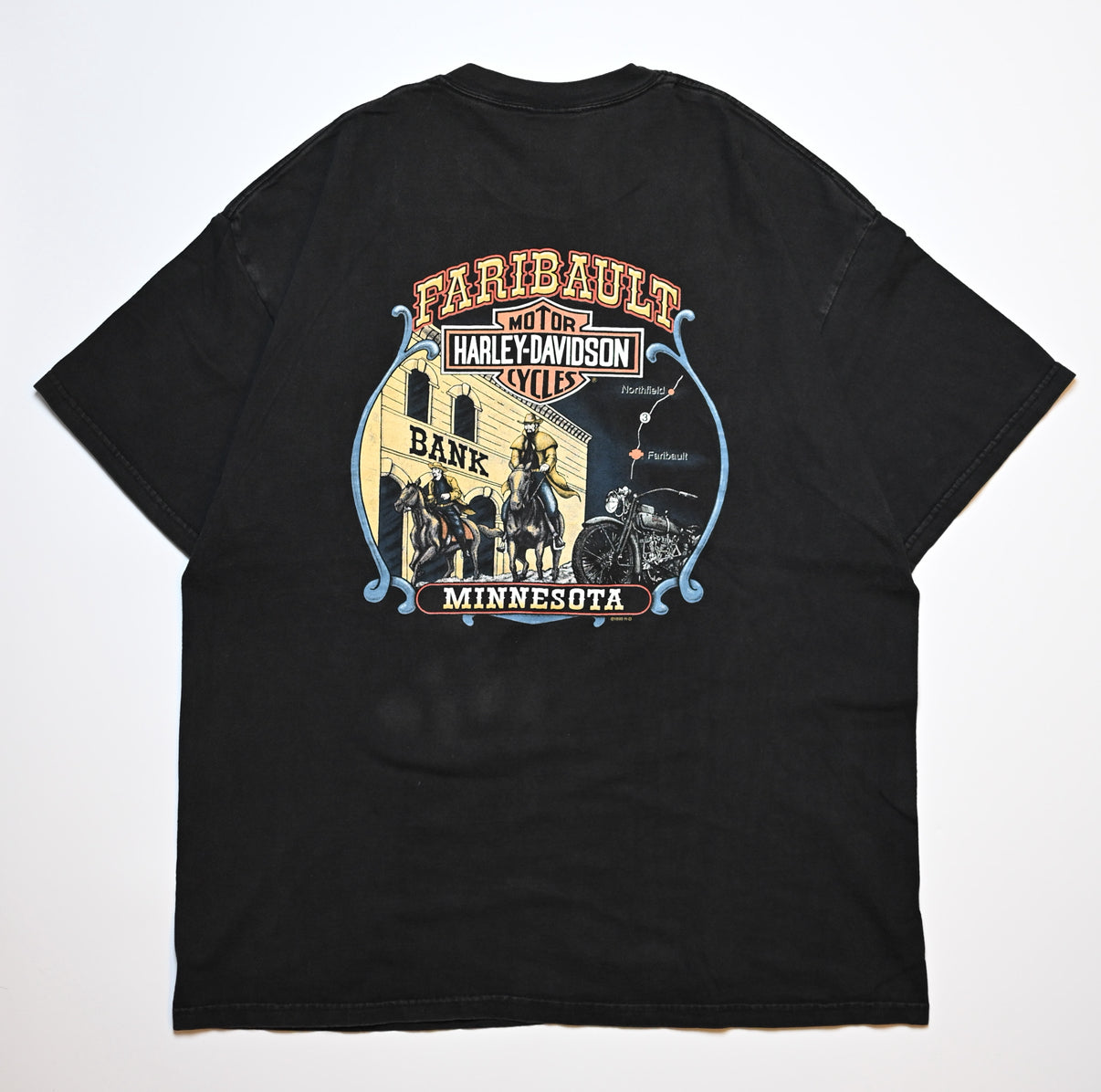 HARLEY DAVIDSON FLAME EAGLE FARIBAULI MINESOTA ORIGINAL XL (k_1216)