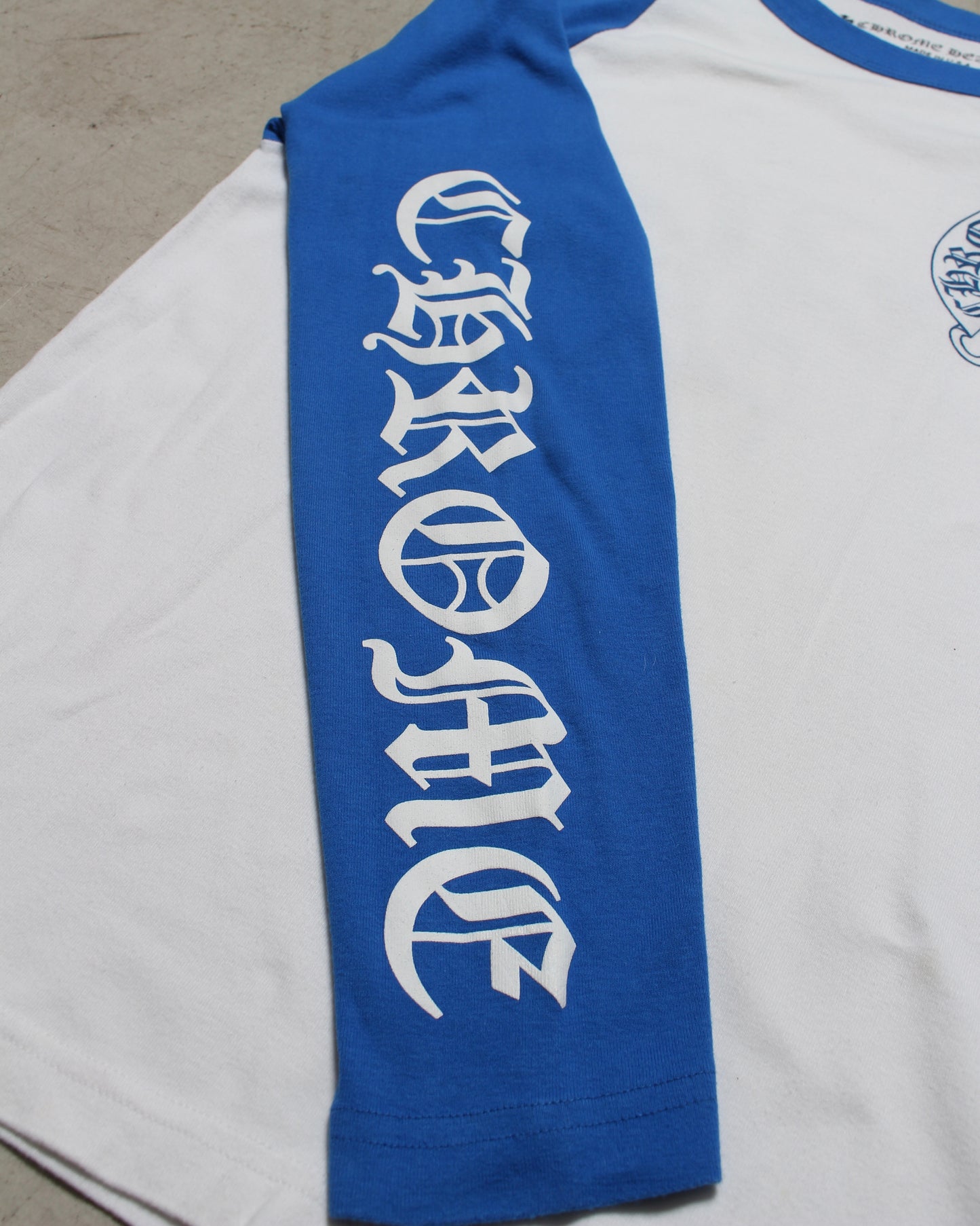 Chrome Hearts Logo Print Horseshoe Raglan Long Sleeve Tee M