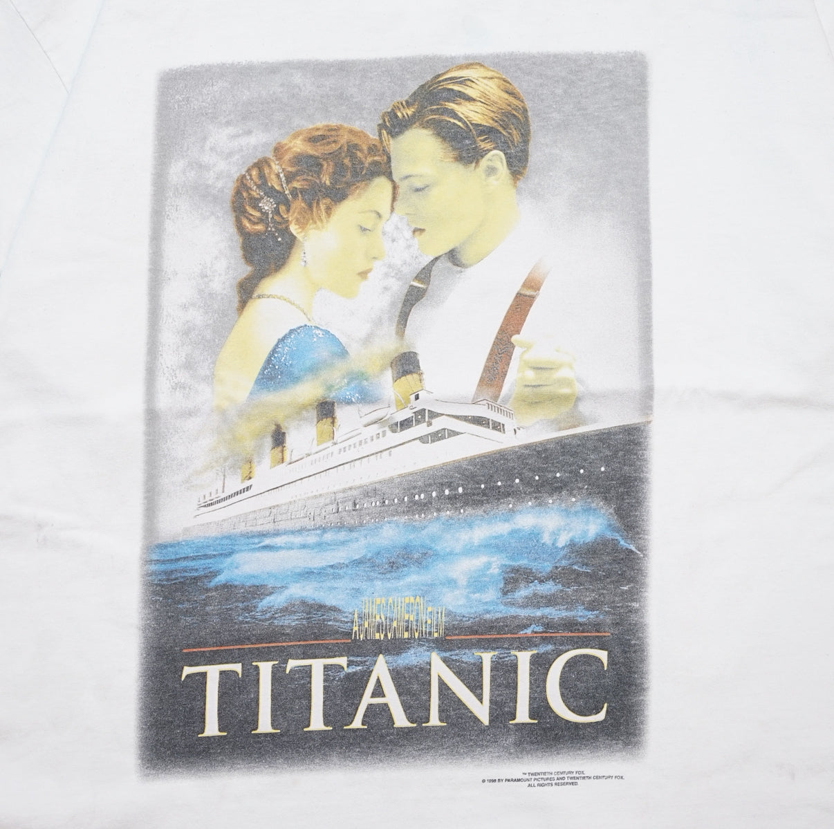 TITANIC 1998 MOVIE PROMO WHITE U.S. T'S XL (e_1001)