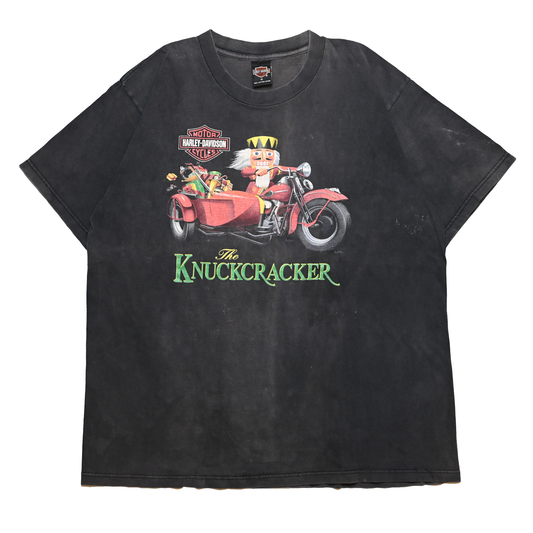 HARLEY DAVIDSON THE KNUCKRACLER MITCHELL'S MODESTO CALIFORNIA ORIGINAL XL Damage&Fade(k_1217)