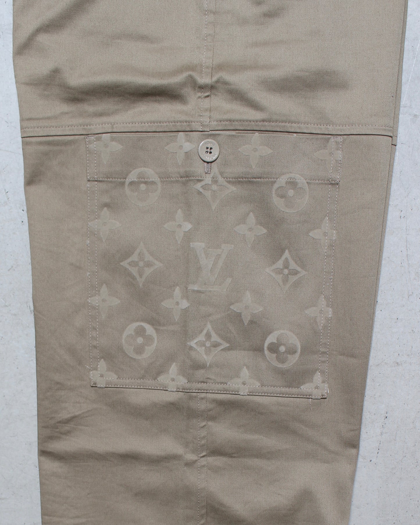 Louis Vuitton モノグラム フロックコットンワークパンツ 44