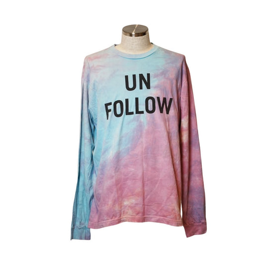 Herman Homme Tie Dye Pattern Rong Sleeve T-Shirt - Size XL