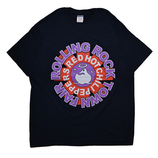 RED HOT CHILI PEPPERS ROLLING ROCK TOWN FAIR NAVY GILDAN XL  (k_1123)