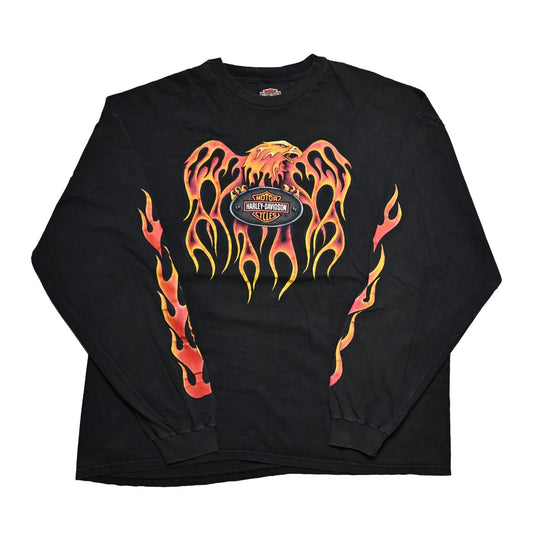 HARLEY DAVIDSON FLAME EAGLE FIRE PATTERN LS XXL (k_1137)