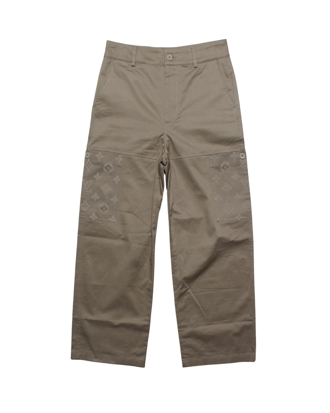 Louis Vuitton モノグラム フロックコットンワークパンツ 44