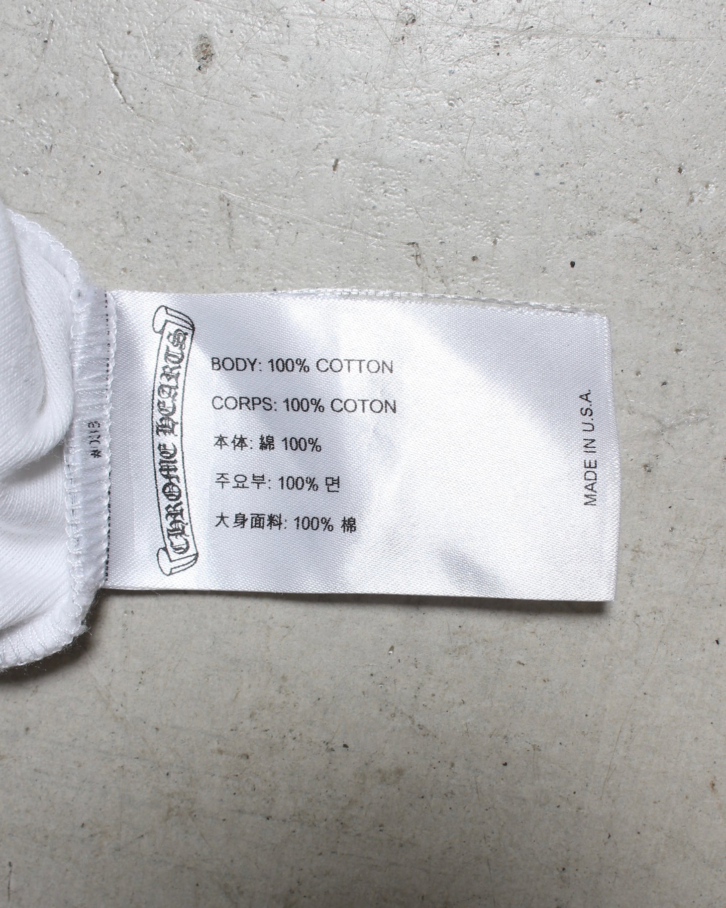 Chrome Hearts Logo Print Horseshoe Raglan Long Sleeve Tee M