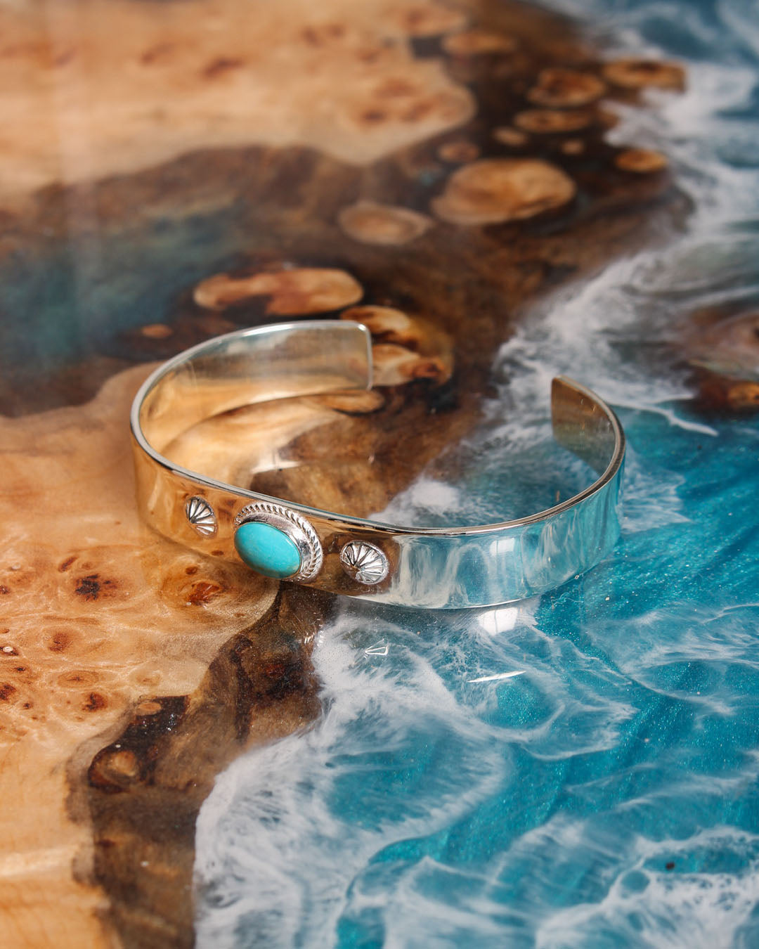 Turquoise Concho Bangle