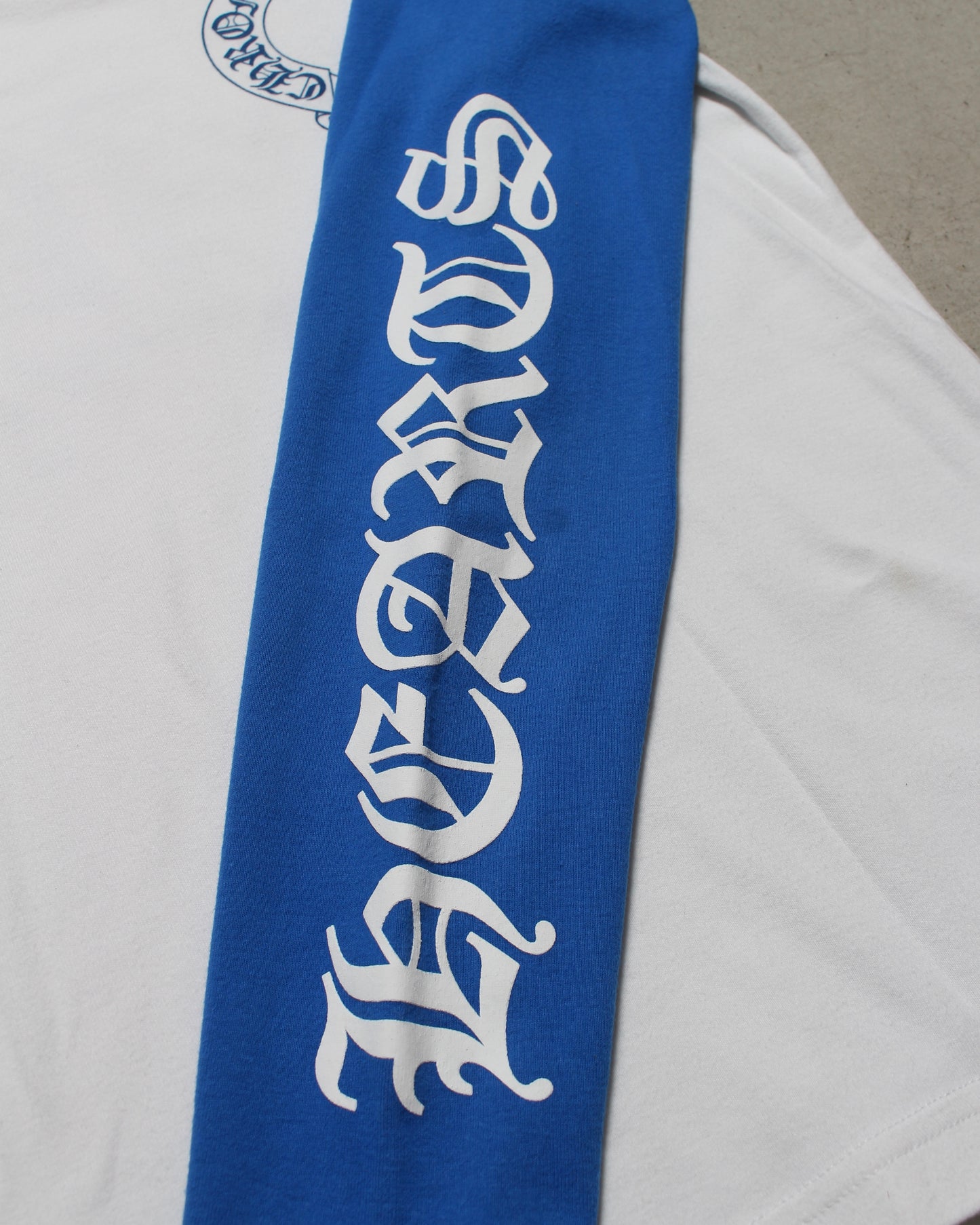 Chrome Hearts Logo Print Horseshoe Raglan Long Sleeve Tee M