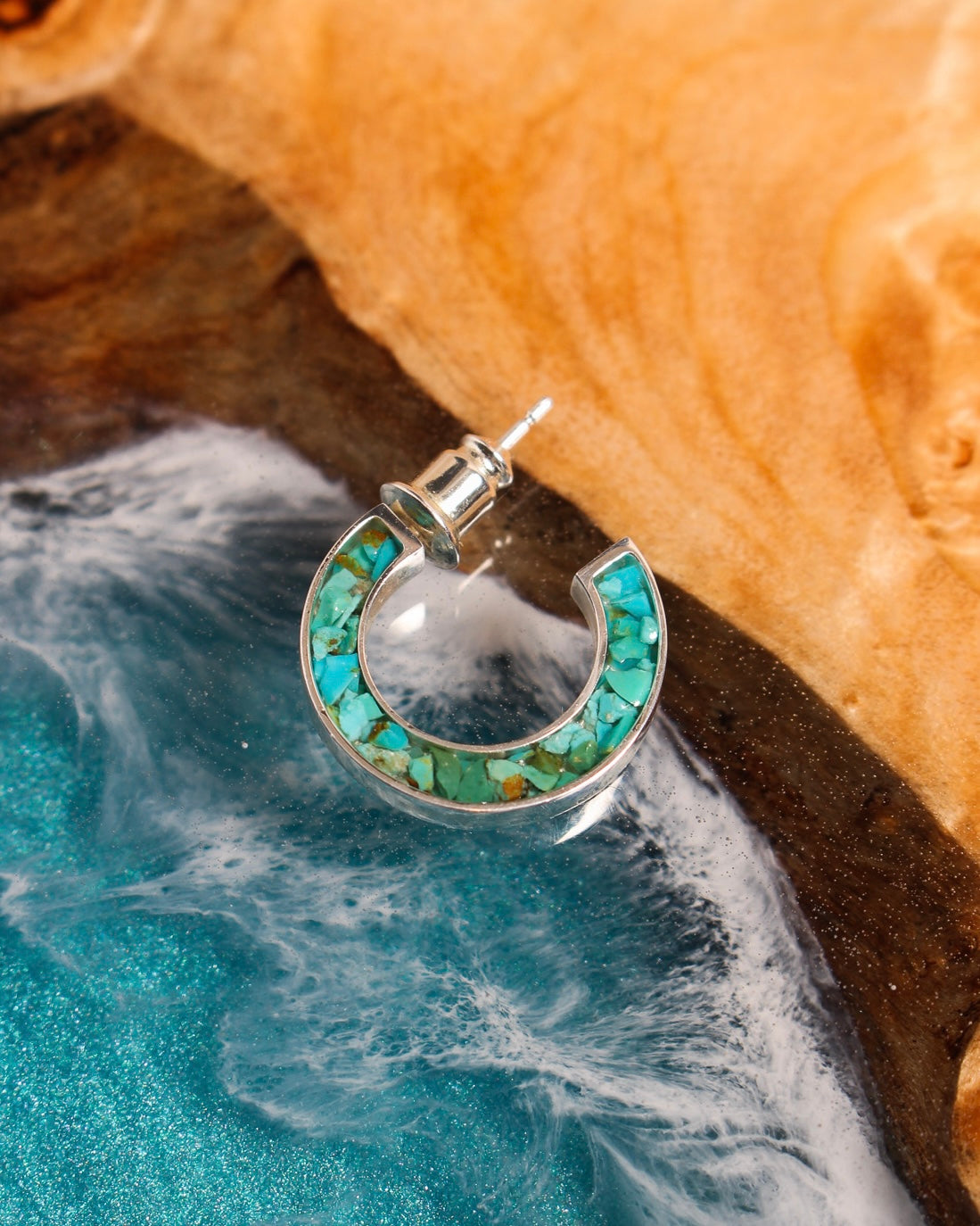 Turquoise Hoop Pierce(真鍮) 【受注期間】2026/5/15 20:00~2026/5/22 23:59