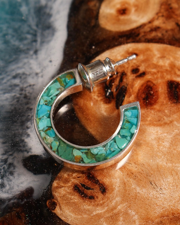Turquoise Hoop Pierce(真鍮) 【受注期間】2026/5/15 20:00~2026/5/22 23:59