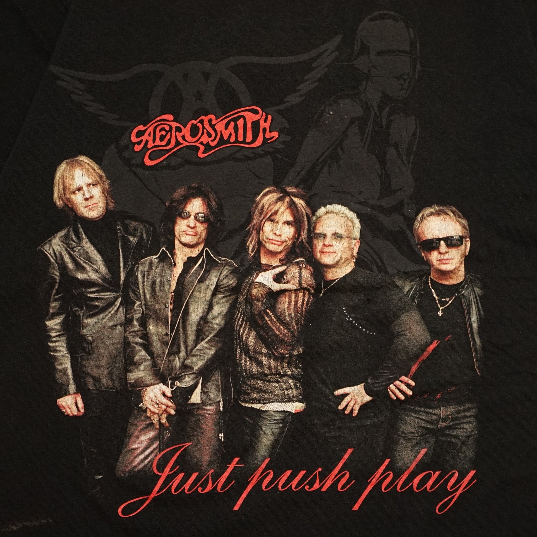 AEROSMITH SORAYAMA JUST PUSH PLAY TOUR 2001 CUT TAG LARGE k 1218 AEROSMITH SORAYAMA JUST PUSH PLAY TOUR 2001 CUT TAG LARGE k 1218