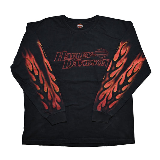 HARLEY DAVIDSON FIRE PATTERN LS ORIGINAL XXL (k_1136)