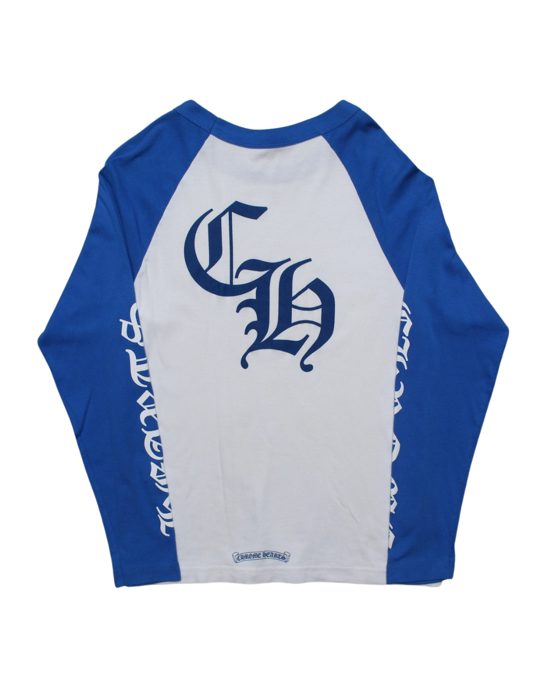 Chrome Hearts Logo Print Horseshoe Raglan Long Sleeve Tee M