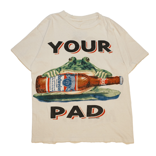 Budweiser 1995 FROG LINK PRINT YOUR PAD OR MINE ? WHITE (k_0606)