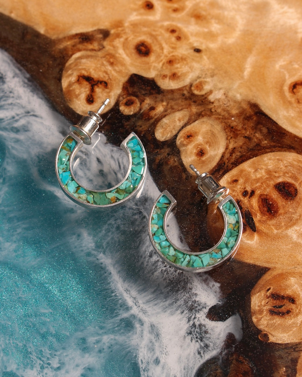 Turquoise Hoop Pierce(真鍮) 【受注期間】2026/5/15 20:00~2026/5/22 23:59